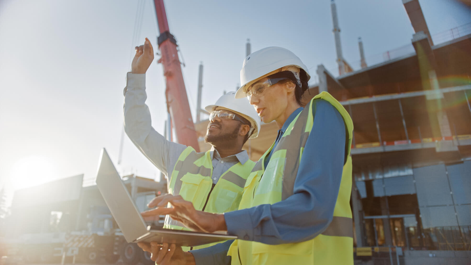two construction workers